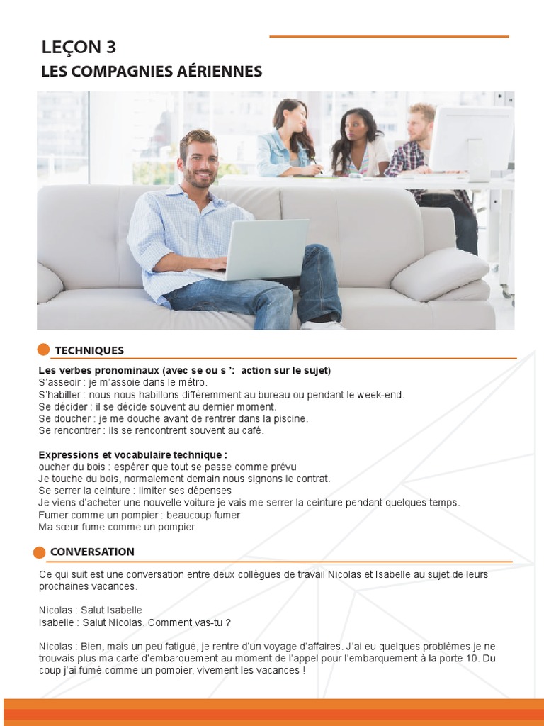 Leçon 3: Les Compagnies Aériennes | PDF | Aéroport | Visa (Document)