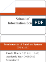 Addis Ababa University Fundamentals of Database Systems Course