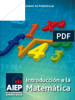 Cuaderno de Aprendizaje Introducción a La Matemática 2012