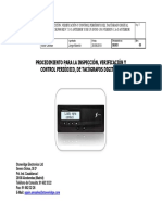 Procedimiento para La Inspección, Verificación Y Control Periódico, de Tacógrafos Digitales