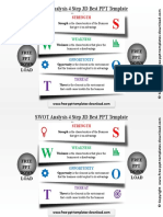 SWOT Analysis 4 Step 3D Best PPT Template Download