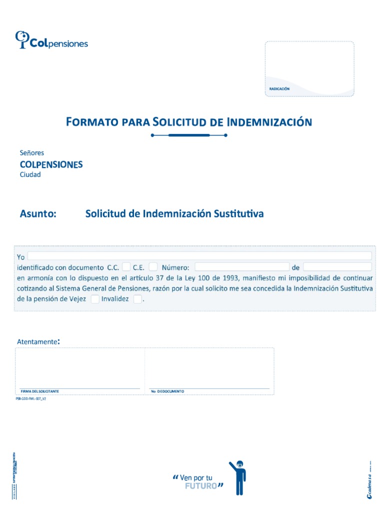 Formato de Solicitud de Indemnizacion-1 | PDF