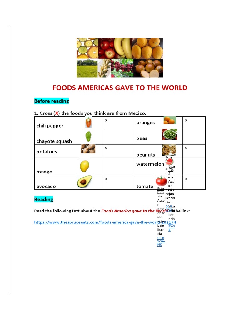 Foods Originating from the Americas | PDF | Food And Drink | Cuisine