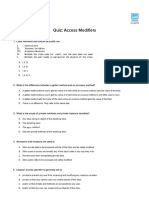 Quiz: Access Modifiers