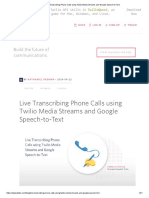 Live Transcribing Phone Calls Using Twilio Media Streams and Google Speech-to-Text
