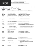 An Extensive List of Phrasal Verbs: Grammar Rules