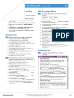 Optimise Your Vocabulary - B2: Words Connected With Travelling Words + Prepositions