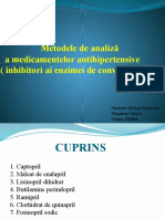 Metodele de Analiză A Medicamentelor Antihipertensive Inhibitori Ai Enzimei de Conversie IMEI