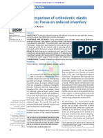 Una Comparación de Las Fuerzas Elásticas de Ortodoncia Enfoque en El Inventario Reducido