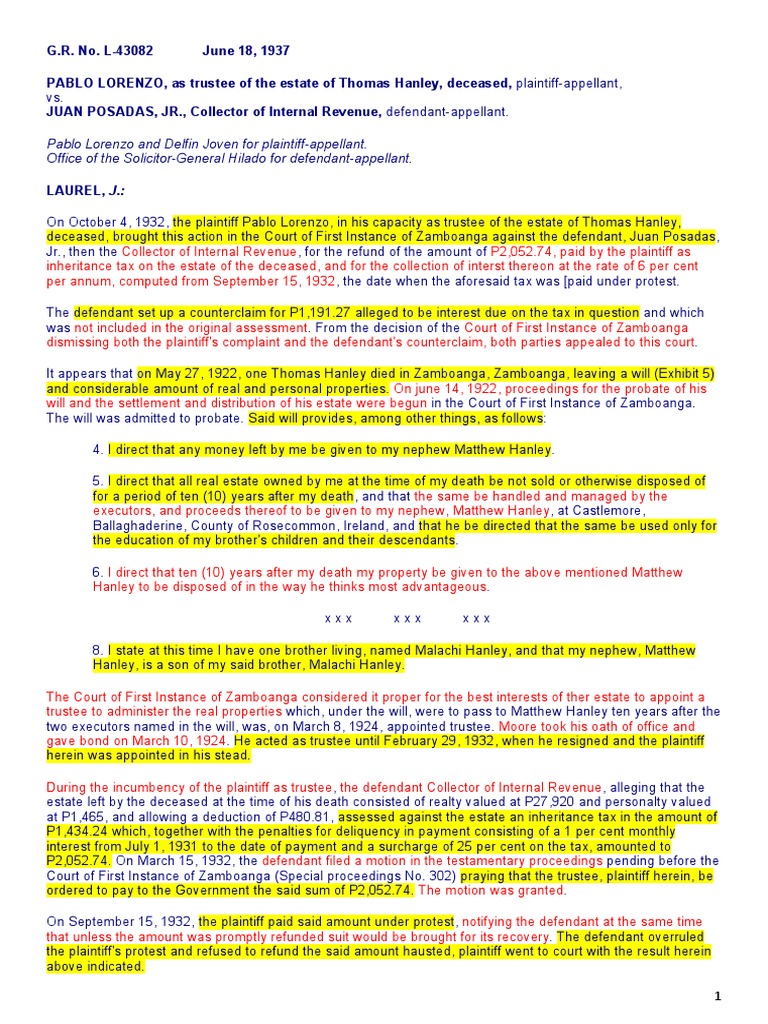 Case 3 | PDF | Trust Law | Estate Tax In The United States