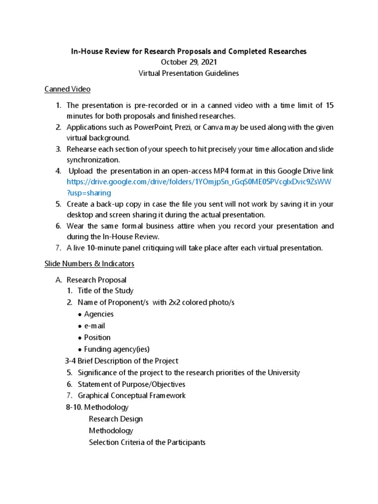 Virtual Research Presentation Guide | PDF | Microsoft Power Point ...