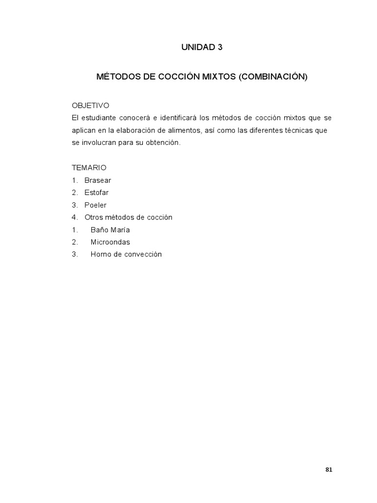 Métodos de Cocción Mixtos en Cocina | PDF | Estofado | Cocinando