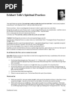 Eckhart Tolle Spiritual Practices