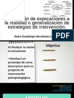 Clase 4 Generación de Explicaciones A La Realidad o Generalización de Estrategias de Intervención.