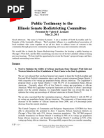 Public Testimony to the Illinois Senate Redistricting Committee 5-21-11