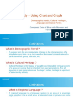 Comparative Study - Using Chart and Graph: Demographic Trends, Cultural Heritage, Language and Dance Forms