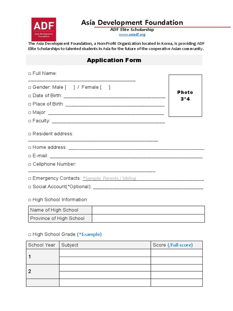 2-1. (Att #1) Application Form | PDF