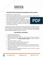 Requisitos - 2022 Beca Centroamerica