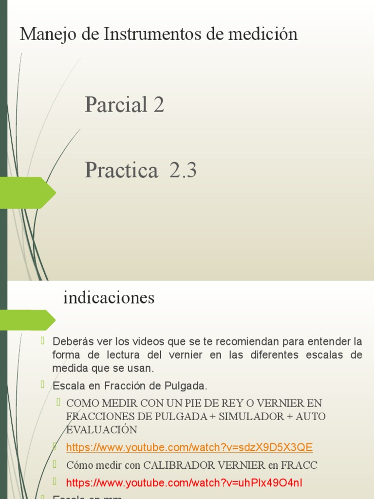 Practica 2.3 Vernier Virtual PDF Metrología