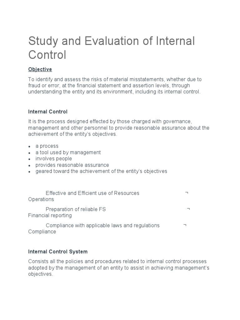 Internal Control Evaluation Techniques | PDF | Internal Control | Audit