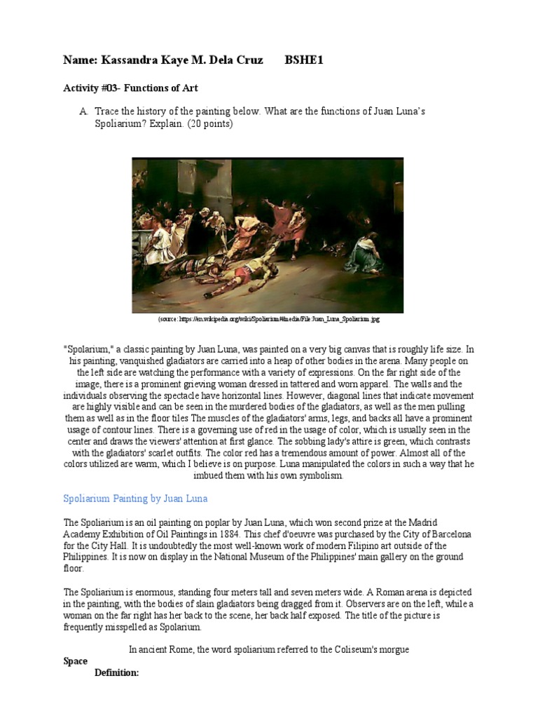 Activity 03 Functions of Art PDF Space Paintings