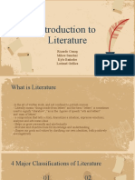 Introduction To Literature: Ricardo Conag Mikee Sanchez Kyle Bañados Lorimel Gellica