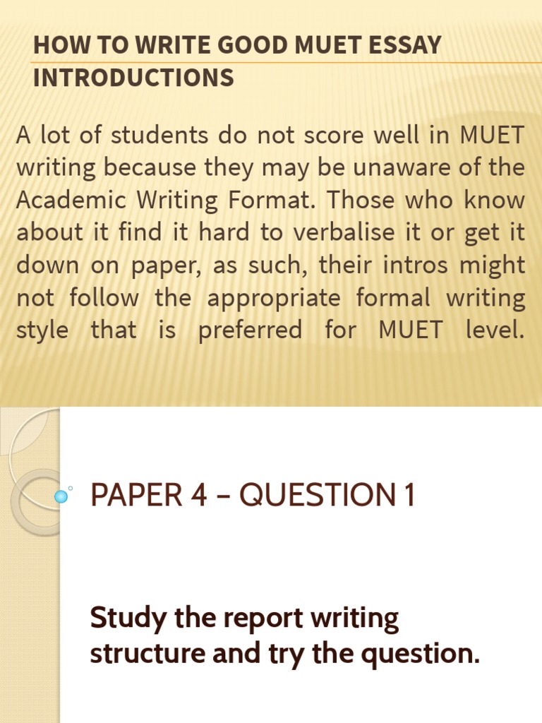How To Write Good Muet Essay Introductions PDF Essays Fast Food
