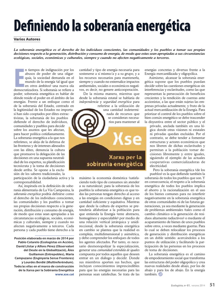 Soberania Energetica 1 Pdf Soberanía Responsabilidad