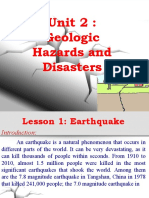 Unit 2: Geologic Hazards and Disasters