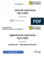 Balance Molar - Clasificación de Reactores