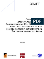 Guidelines for g Earthquake Resistant Er Construction of Non-Engineered Rural and Suburban Masonry Houses in Cement Sand Mortar in Earthquake Affected Area