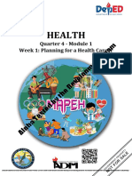 Health: Quarter 4 - Module 1 Week 1: Planning For A Health Career
