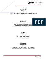 Ejercicios de inferencia estadística sobre dos poblaciones