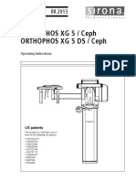 Operating Instructions For Sirona Orthophos XG5 Digital Panoramic X-Ray