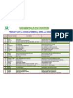 VIVIMED LABS - Product List For H&PC and Cosmetics Industry