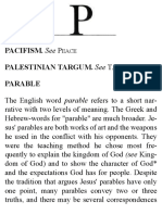Pacifism. See P Palestinian Targum. See T Parable: Eace Arcum