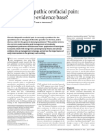 Chronic Idiopathic Orofacial Pain I What Is The Ev