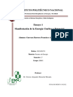 Ensayo - Manifestación de La Energía Cinética y Energía Potencial