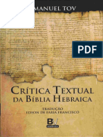 Critica Textual Da Bíblia Hebraica