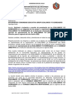 Convocatoria e Invitación Reunión Postulación EXALUMNOS 2022.