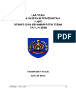 Laporan Kinerja Instansi Pemerintah Dp3Ap2 Dan KB Kabupaten Tegal TAHUN 2020