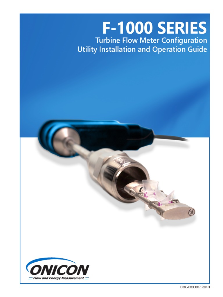 F-1000 Series Meter Installation Guide | PDF | Flow Measurement | Usb