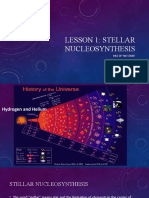 Lesson 1: Stellar Nucleosynthesis: Rise of The Stars!