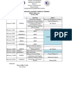 Class Schedule and Activities for Grade 2