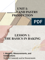 Unit I: Bread and Pastry Production