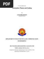 Information T Information Theory and Coding: S.Chandramohan