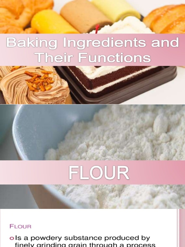 Baking ingredients and their functions pdf