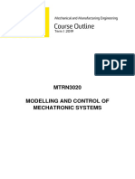 MTRN3020 Modelling and Control of Mechatronic Systems
