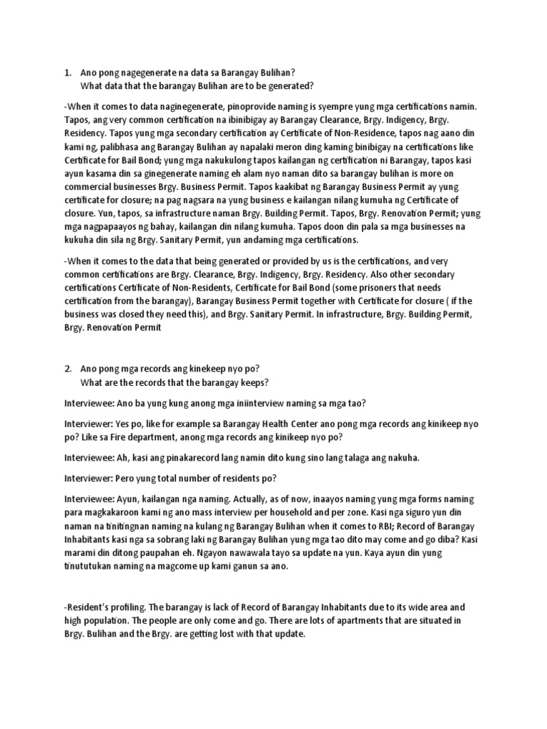 Interview Transcripts | PDF