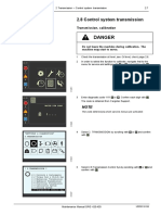 Calibrating a machine's transmission control system